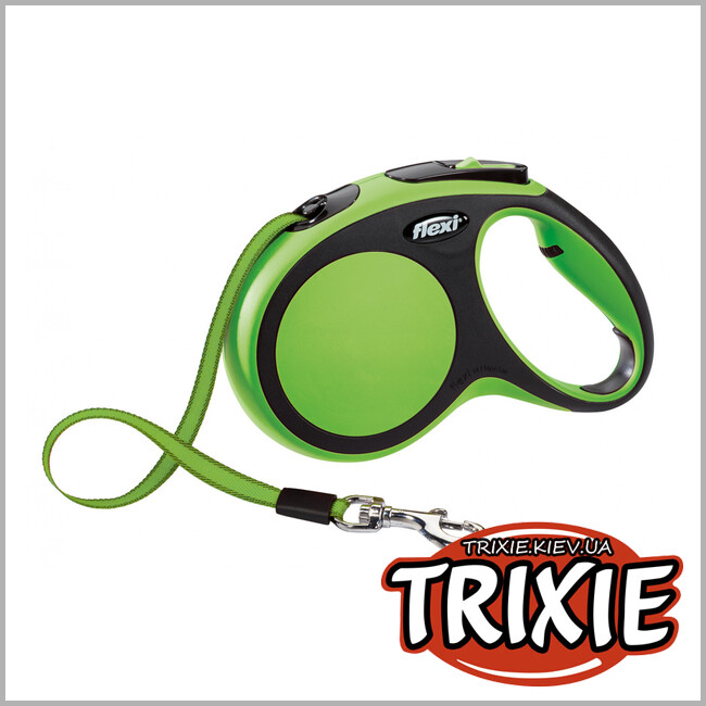 ТРИКСИ Украина - Флекси TRIXIE - New COMFORT (M: 5 м/25 кг, зеленый)