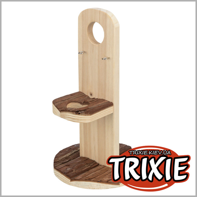 ТРИКСИ Украина - Держатель для поилки Trixie 62126 (дерево/кора), 18х30см