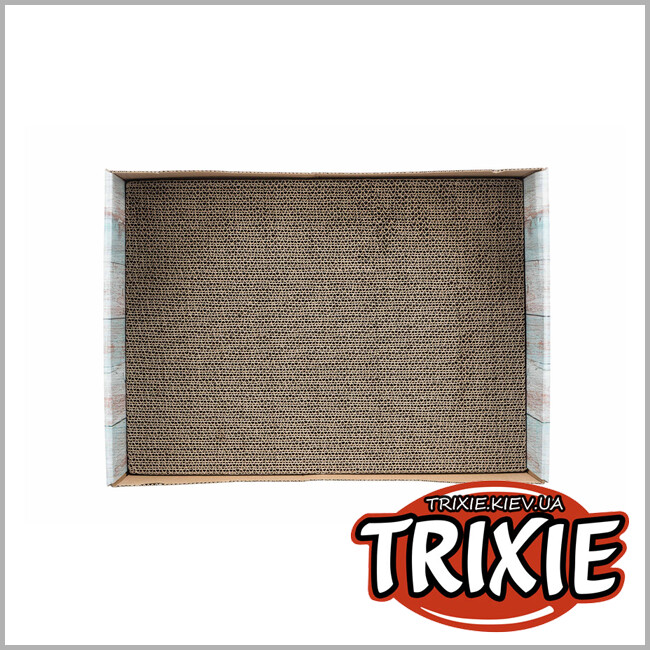 ТРИКСИ Украина - Дряпка Trixie 48013 для котов Дошка настоящая сизаль/дерево белое/сіра 38х58 см