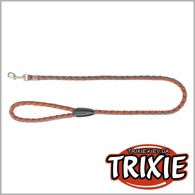 ТРИКСИ Украина - Поводок для собак Trixie 143430 Cavo SM 1 м диаметр 12 мм рыжий-графит