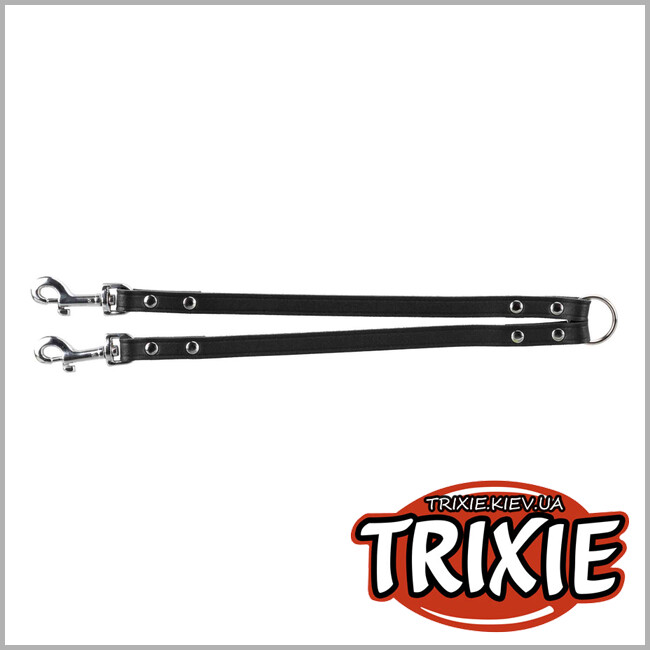 ТРИКСИ Украина - Двойной поводок из кожи для собак TRIXIE (Размер: 30см/10мм)