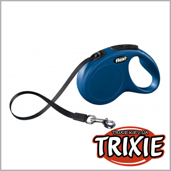 ТРІКСІ Україна - Рулетки для собак TRIXIE - New CLASSIC COMPACT (Розмір: 5м/до50кг, Колір: синій)