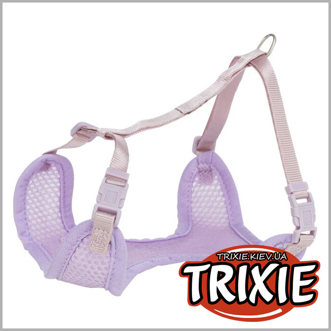 ТРИКСИ Украина - Мягкая шлейка Junior Puppy с поводком Trixie Junior Puppy Soft Harness with Lead (36-50cm*10mm, светло-сереневый)