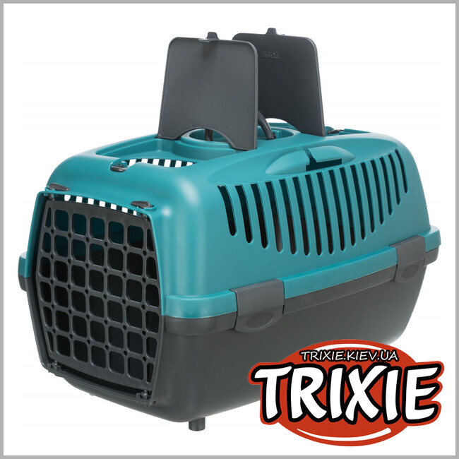 ТРИКСИ Украина - Переноска Trixie Capri Transport Box 2 (37*34*55 см серый/петроль )