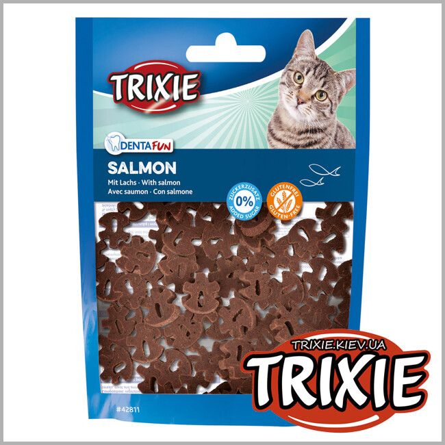 ТРИКСИ Украина - Для зубов лакомство Trixie Denta Fun Salmon (с лососем 50 г)