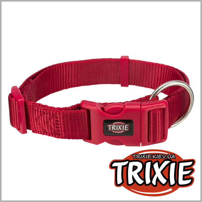 ТРИКСИ Украина - Ошейник для собак Trixie 201703 Premium нейлон красный размер L-XL 40-65 см/25 мм