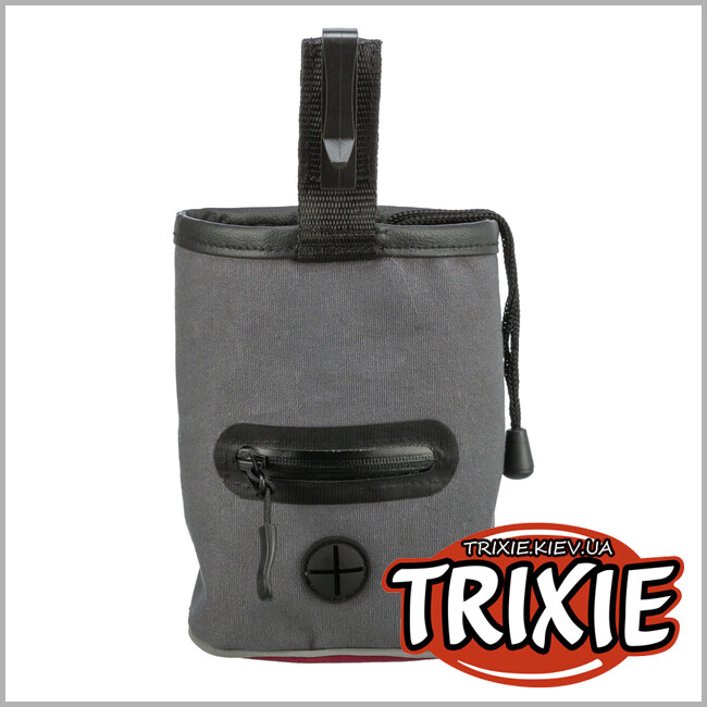 ТРИКСИ Украина - Сумка для лакомства 32287 2 в 1 на пояс Trixie с клипсой/контейнером для пакетов 9х15см