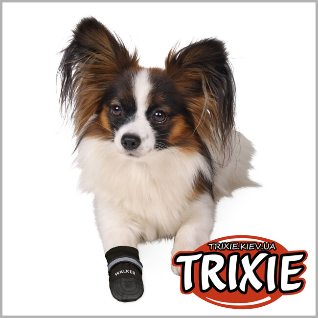 ТРИКСИ Украина - Защитные сапоги для собак Trixie 19470 "Walker Care Comfort" XS, черный (2шт/уп)