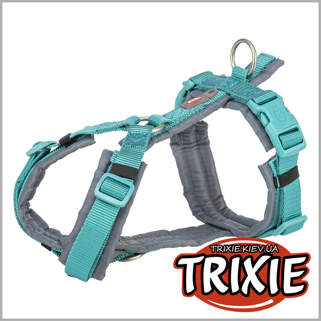 ТРИКСИ Украина - Шлей для собак Trixie 1997228 Premium трекинговый M 53–64 см 20 мм аква-графит