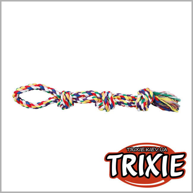 ТРИКСИ Украина - Канат с 3 узлами  Trixie DentaFun Playing Rope (500g / 60cm)