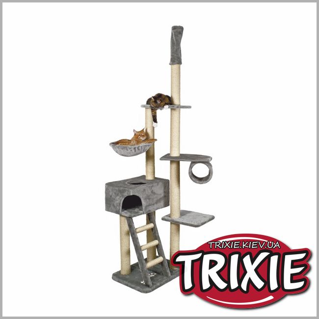 ТРИКСИ Украина - Домик для кошки TRIXIE - Zaragoza (Высота: 230-260см, Цвет: серый)