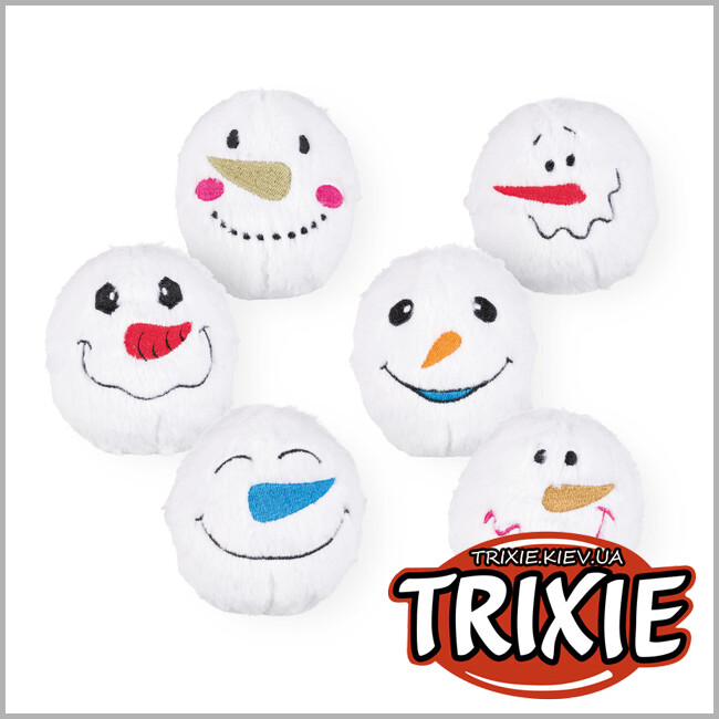 ТРИКСИ Украина - Игрушка Trixie 92497 для собак Рождественская Снежка со звуком плюш 10 см