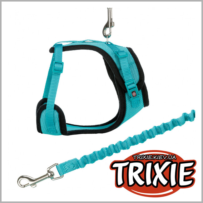 ТРИКСИ Украина - Сетчатая Y-образная шлеяTrixie Mesh Y-Harness ( поводок: 100см. размер: 39-60 см / 10 мм.)
