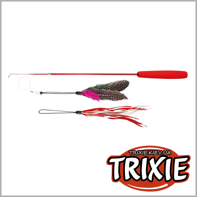 ТРИКСИ Украина - Игрушка удочка телескоп TRIXIE + 2 игрушки (+2 игрушки 40–98 см)