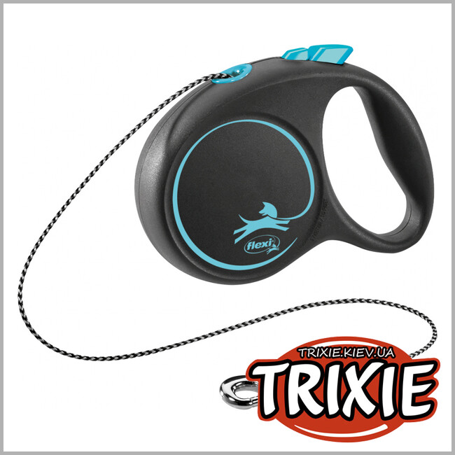 ТРИКСИ Украина - Флекси BLACK DESIGN-TRIXIE  (XS: 3м/до 8кг, синий)