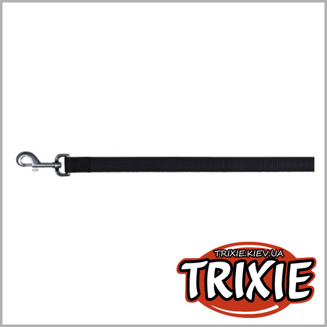 ТРІКСІ Україна - Повідець для собак TRIXIE - Classic (Розмір ML: 1м/20мм, Колір: чорний, нейлон)
