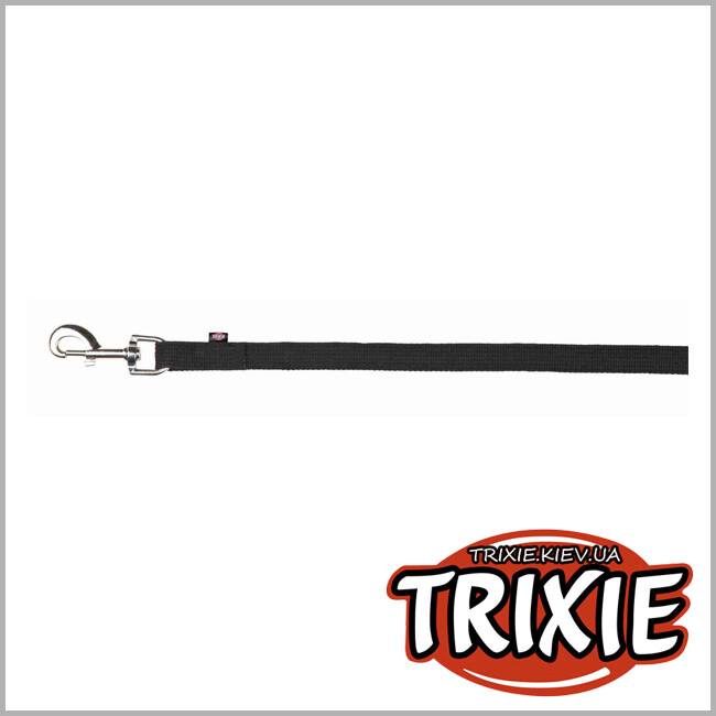ТРИКСИ Украина - Поводок брезент Trixie Tracking Leash (с мягкой петлей для рук 5м/20мм чёрный)