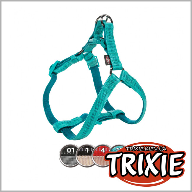 ТРІКСІ Україна - Шлея Softline Elegance-TRIXIE (Розмір S: 40-50см/15мм, океан/петрол)