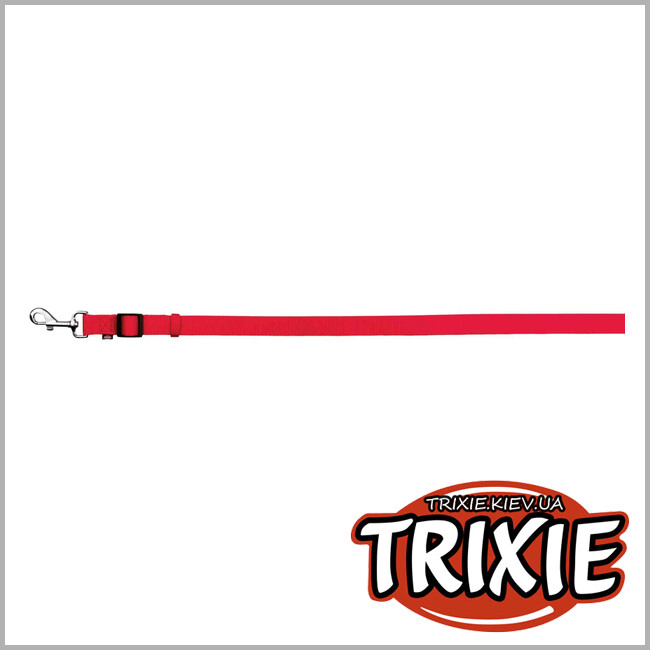 ТРИКСИ Украина - Поводок Trixie 14113 для собак Classic регулируемый красный нейлон размер XS-S 120х180 см/15 мм