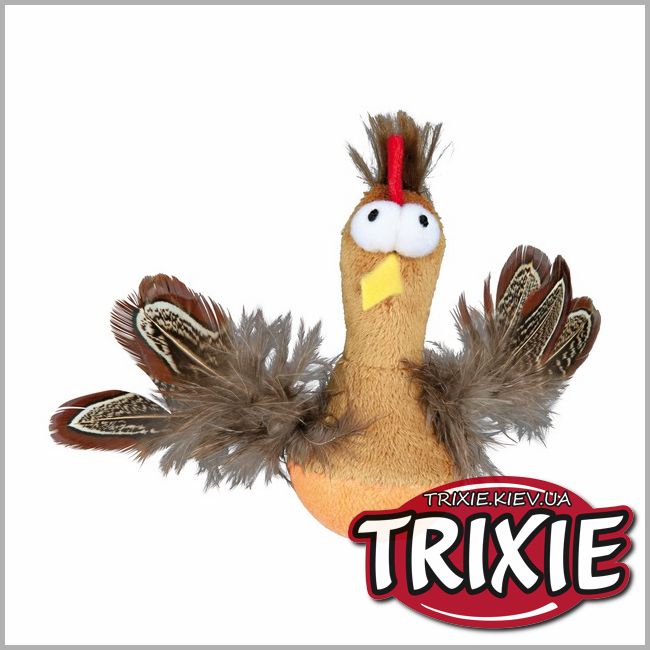 ТРІКСІ Україна - Іграшка для кішки TRIXIE - Курка з пір'ям