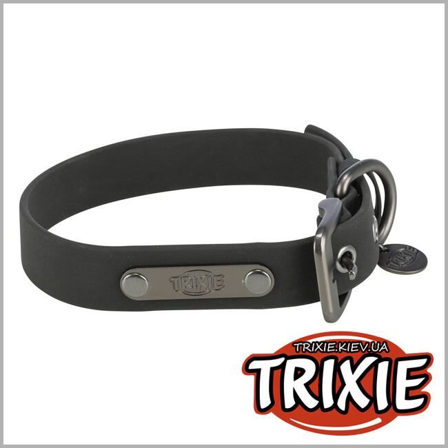 ТРИКСИ Украина - Ошейник Trixie 1971801 "CityStyle", ПВХ, L-XL: 50-57см/30мм, черный