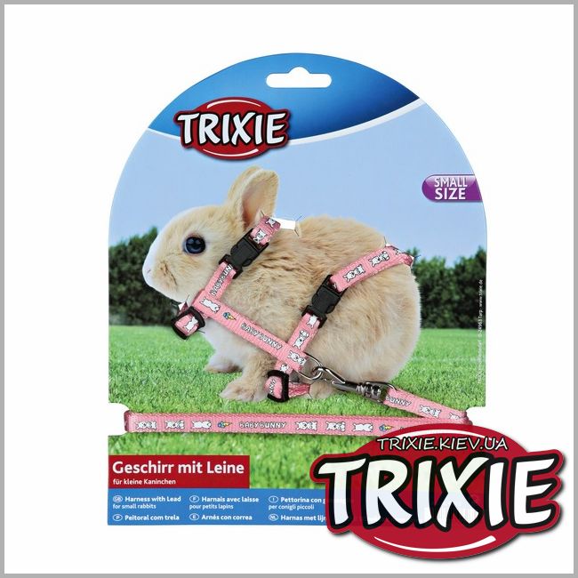 ТРИКСИ Украина - Шлейка с поводком для крольчат TRIXIE (20-33 см/8 мм)