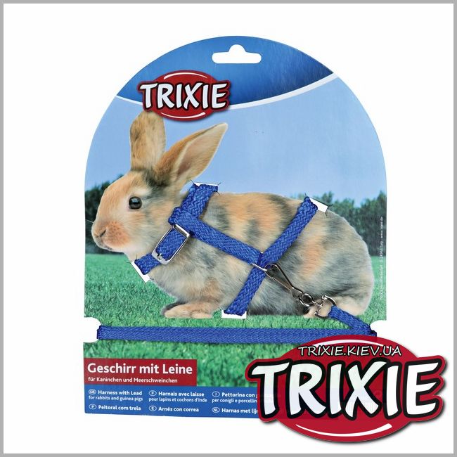 ТРІКСІ Україна - Шлейка з повідцем для кроликів та морських свинок TRIXIE