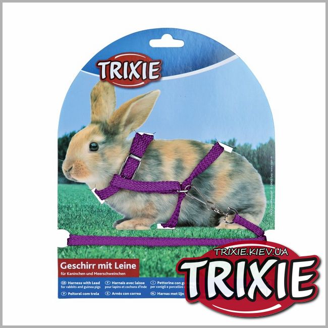 ТРІКСІ Україна - Шлейка з повідцем для кроликів та морських свинок TRIXIE