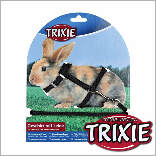 ТРІКСІ Україна - Шлейка з повідцем для кроликів та морських свинок TRIXIE
