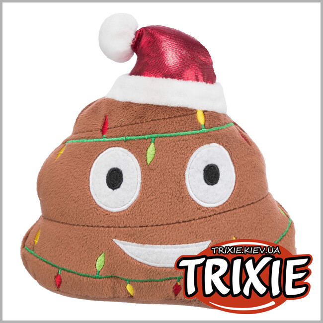 ТРИКСИ Украина - Игрушка "Рождественский смайл" Trixie 92579 для собак со звуком плюш 17 см