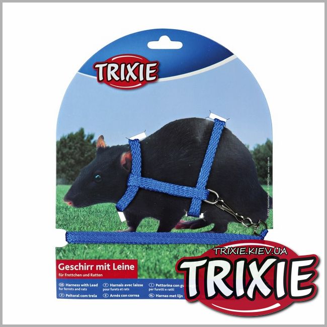 ТРИКСИ Украина - Шлейка с поводком для хорьков и крыс TRIXIE