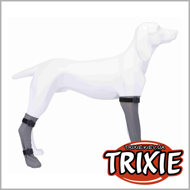 ТРИКСИ Украина - Защитные носки Trixie 19434 для собак, силикон, XL: 12cм/45cм, серый