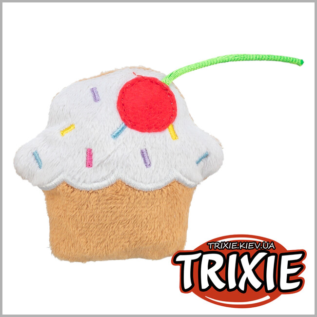 ТРІКСІ Україна - Іграшка Trixie 45552 для котів Морозиво і тістечко плюш з котячою м'ятою 7 см