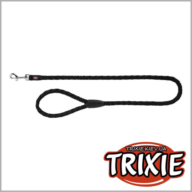 ТРИКСИ Украина - Поводок Trixie 143401 для собак Cavo черный нейлон размер S-М 1 м/12 мм