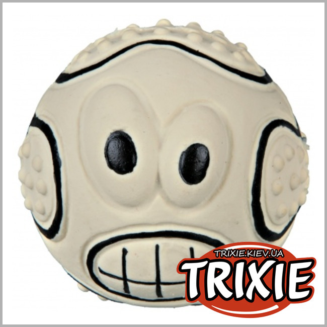 ТРИКСИ Украина - Мяч-рожица с пищалкой для собак TRIXIE 3527 (пищалка 7cm)