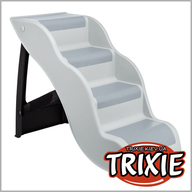 ТРИКСИ Украина - Лестница легкая Trixie 39469 (пластик), 38.5х60х79см, светло-серый
