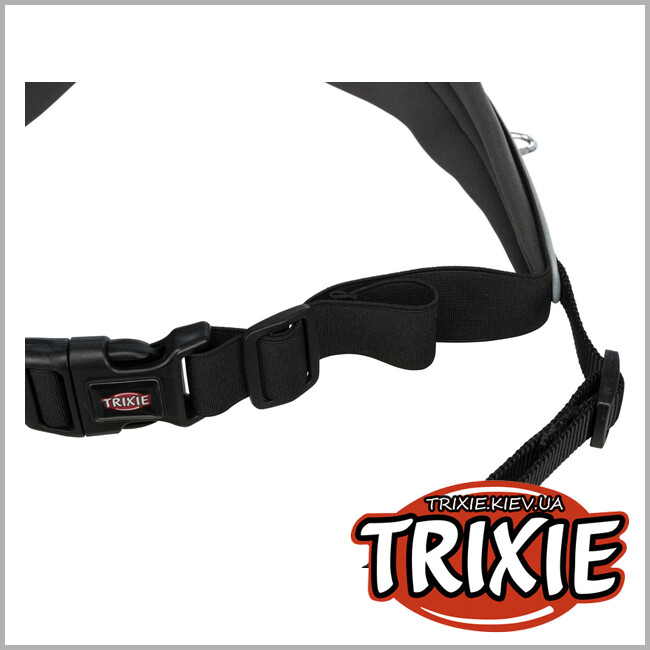 ТРИКСИ Украина - Поясной ремень:Trixie 12766 70-120см/12мм с поводком: 1.10м-1.50м/20мм,черный/графит