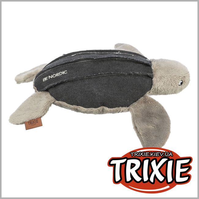 ТРИКСИ Украина - Игрушка Trixie 36062 для собак BE NORDIC Черепаха Хауке полиэстер/хлопок серый 34см