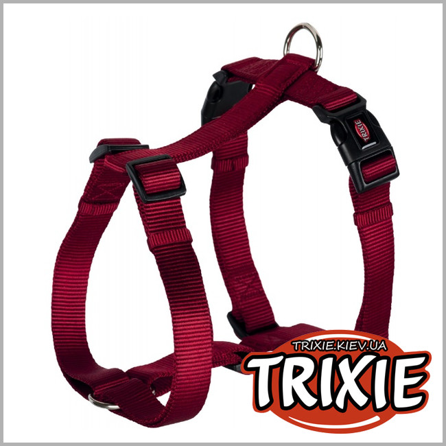 ТРІКСІ Україна - Шлей для собак TRIXIE Premium (Розмір: 30–40 см/10мм Колір: бордо)