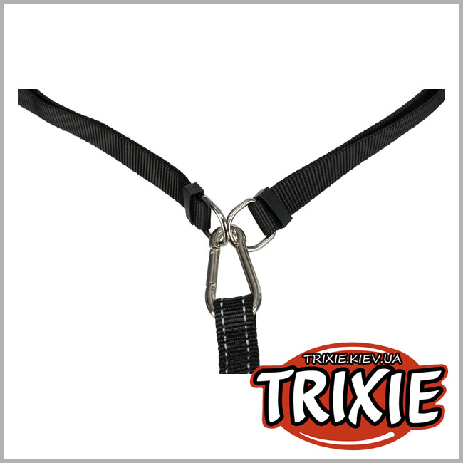 ТРИКСИ Украина - Поясной ремень:Trixie 12766 70-120см/12мм с поводком: 1.10м-1.50м/20мм,черный/графит