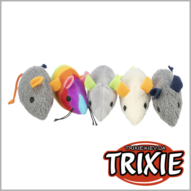ТРИКСИ Украина - Игрушка Trixie 41112 для кошек Мышь плюшевая с кошачьей мятой 7 см