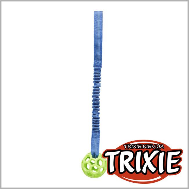 ТРІКСІ Україна - Іграшка з м'ячиком та амортизатором для тренування TRIXIE Bungee Tugger (з амортизатором 7/48см)