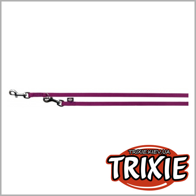 ТРИКСИ Украина - Поводок для собак TRIXIE - Premium (Размер:2м/20мм, Цвет: ягодный, нейлон)