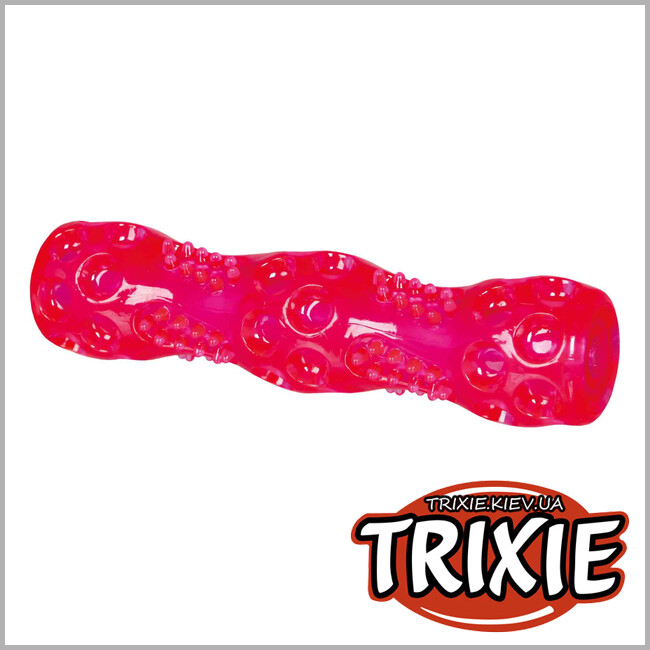 ТРИКСИ Украина -  TPR палочка с звуком для собак TRIXIE (каучук / звук 18см)