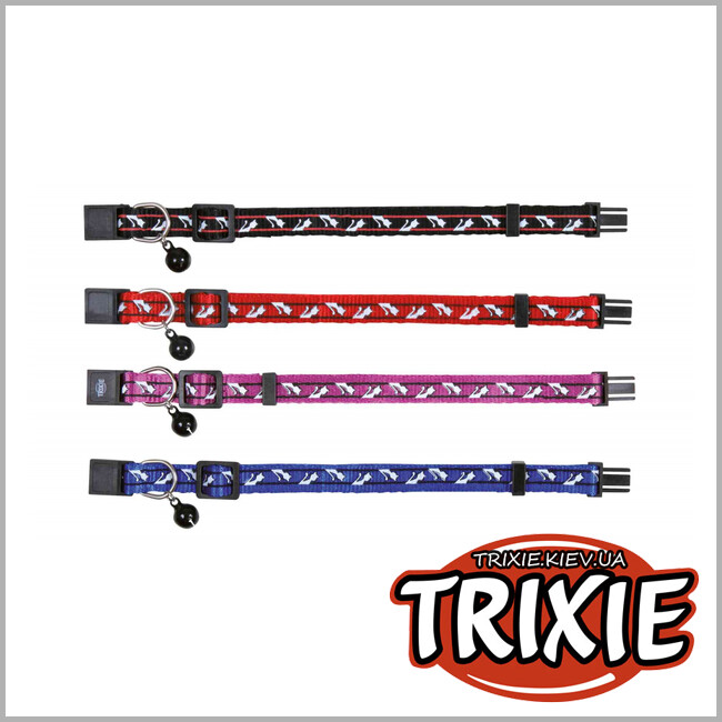 ТРИКСИ Украина - Ошейник для кошки TRIXIE - нейлон с рисунком