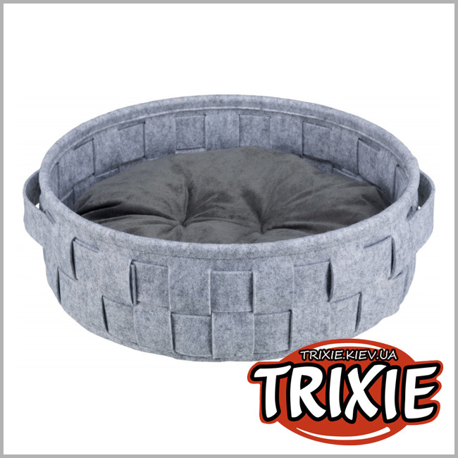 ТРИКСИ Украина - Мягкое место для кошек TRIXIE  Lennie (фетр плетеный серый 45см)