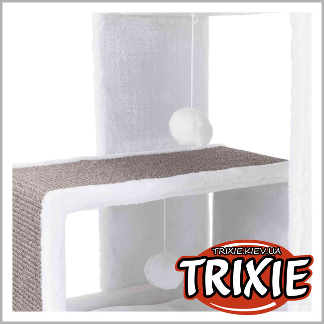 ТРИКСИ Украина - Домик-драпак Trixie 44721 "Maria" 58x58, высота 101см, светло-серый/,белый замша/сизаль