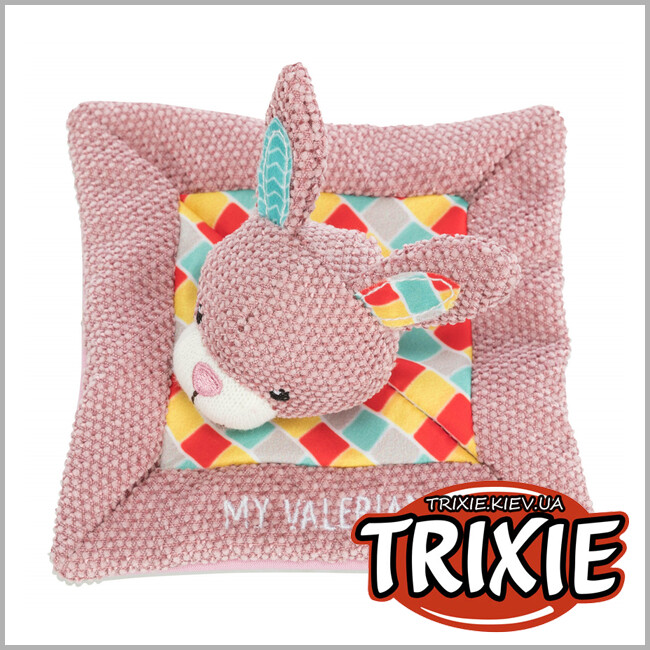 ТРІКСІ Україна - Іграшка кролик для кошенят Trixie Junior My Valerian (тканина 13х13см)