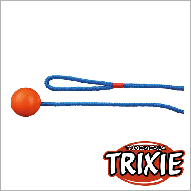 ТРИКСИ Украина - Резиновый мяч на веревке  Trixie Ball on a Rope ( 5см / 100cм)