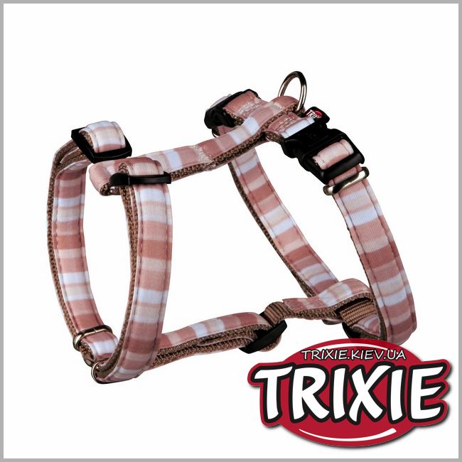 ТРІКСІ Україна - Шлейка нейлонова для собак TRIXIE - Impression15712, ( Розмір: 30-40 см / 10 мм, сіро-коричневий)